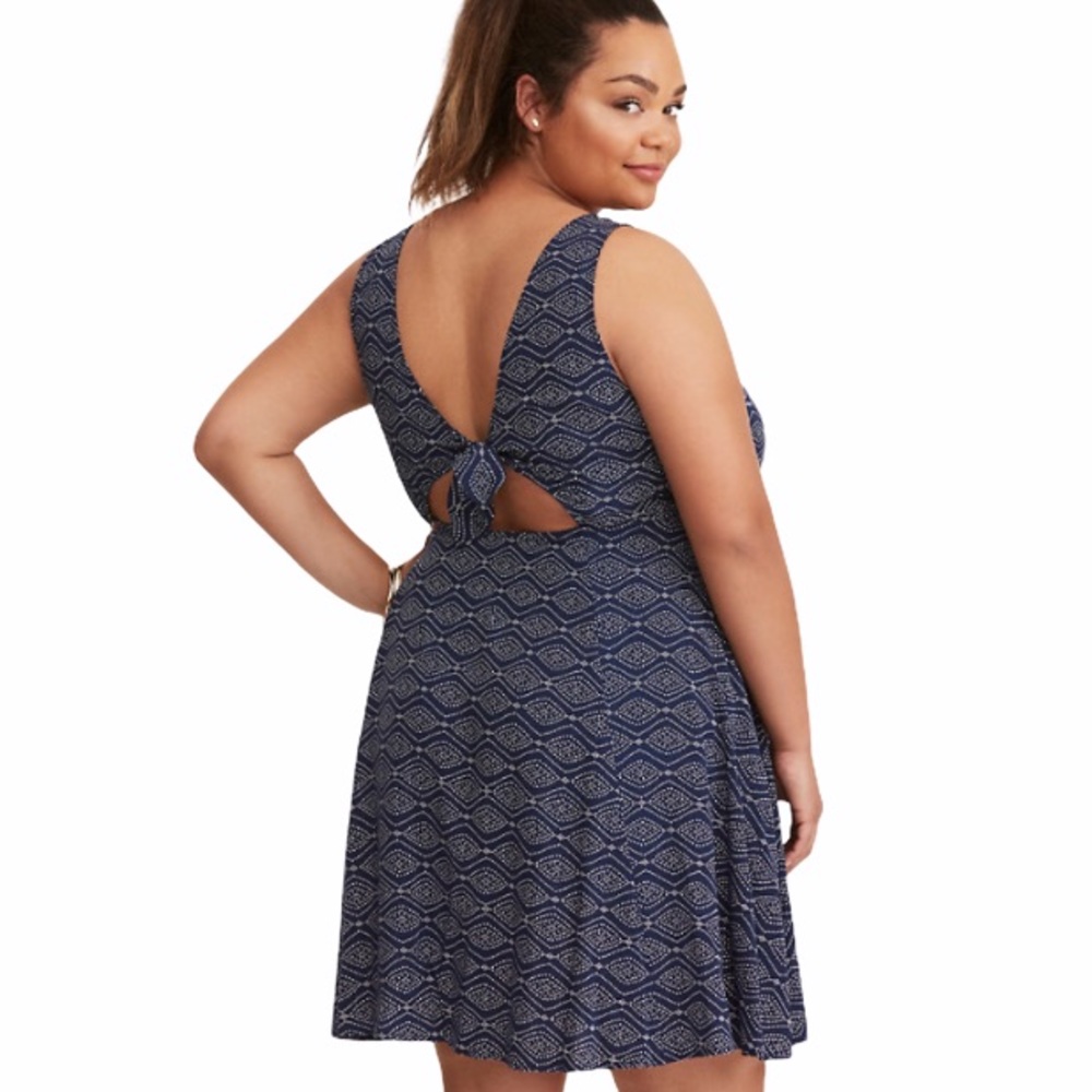 NWOT Torrid Open Back Challis Skater Dress Size 3X - Picture 4 of 14